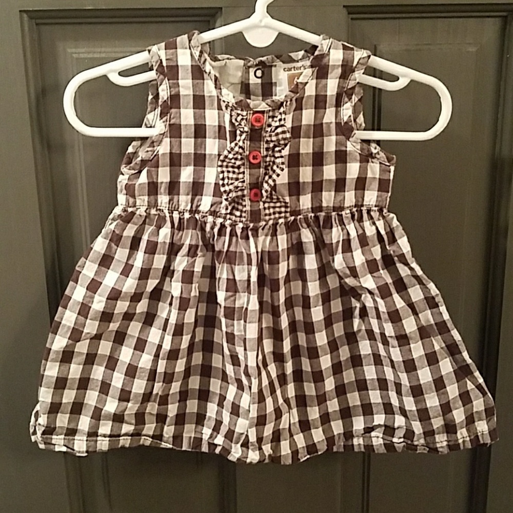 Brown check dress